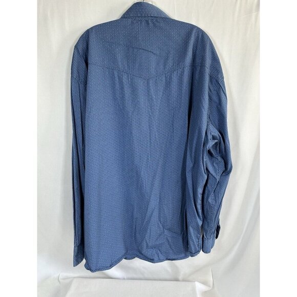 Rafter-C ProFlex45 Western Long Sleeve Pearl Snap - 2XL Blue Cross/X Design - Picture 2 of 12